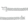 Thumbnail Image 2 of 1.00 CT. T.W. Diamond Twist Link Alternating Bracelet in 10K White Gold