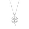 Hallmark Diamonds Inspiration 0.04 CT. T.W. Diamond Clover Pendant in Sterling Silver