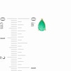 Thumbnail Image 3 of Pear-Shaped Emerald Solitaire Stud Earrings in 14K Gold