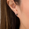 Thumbnail Image 2 of Pear-Shaped Blue Sapphire Solitaire Stud Earrings in 14K Gold