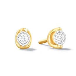 0.10 CT. T.W. Diamond Solitaire Stud Earrings in 10K Gold