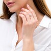 Thumbnail Image 2 of Wonder Woman™ Collection 0.116 CT. T.W. Diamond Symbol Ring in 10K Gold