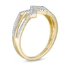 Thumbnail Image 3 of Wonder Woman™ Collection 0.116 CT. T.W. Diamond Symbol Ring in 10K Gold