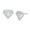 Thumbnail Image 0 of Marilyn Monroe™ Collection 0.145 CT. T.W. Diamond Stud Earrings in Sterling Silver