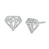 Thumbnail Image 1 of Marilyn Monroe™ Collection 0.145 CT. T.W. Diamond Stud Earrings in Sterling Silver
