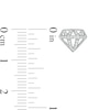 Thumbnail Image 2 of Marilyn Monroe™ Collection 0.145 CT. T.W. Diamond Stud Earrings in Sterling Silver
