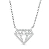 Thumbnail Image 0 of Marilyn Monroe™ Collection 0.15 CT. T.W. Diamond Necklace in Sterling Silver