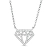 Thumbnail Image 1 of Marilyn Monroe™ Collection 0.15 CT. T.W. Diamond Necklace in Sterling Silver