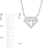 Thumbnail Image 1 of Marilyn Monroe™ Collection 0.15 CT. T.W. Diamond Necklace in Sterling Silver