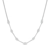 Thumbnail Image 1 of Marilyn Monroe™ Collection 0.45 CT. T.W. Diamond Marquise Station Necklace in 10K White Gold