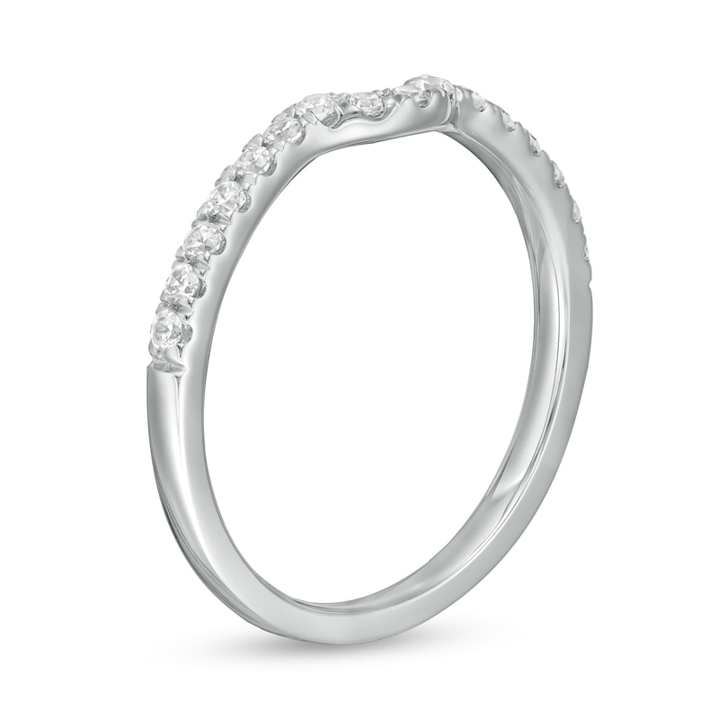 Main Image 3 of Trouvaille Collection 0.25 CT. T.W. Diamond Coordinating Contour Wedding Band in 18K White Gold