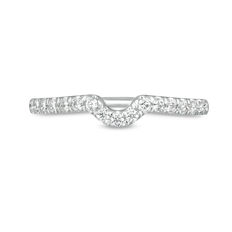 Main Image 4 of Trouvaille Collection 0.25 CT. T.W. Diamond Coordinating Contour Wedding Band in 18K White Gold