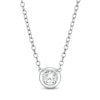 Thumbnail Image 1 of Marilyn Monroe™ Collection 0.18 CT. Solitaire Necklace in 10K White Gold