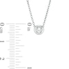 Thumbnail Image 4 of Marilyn Monroe™ Collection 0.18 CT. Solitaire Necklace in 10K White Gold