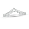 Thumbnail Image 0 of 0.085 CT. T.W. Diamond Vintage-Style Tiara Contour Anniversary Band in 10K White Gold