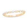 0.25 CT. T.W. Diamond Alternating Band in 10K Gold