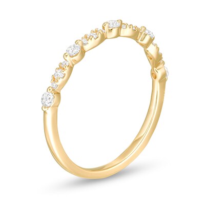 0.25 CT. T.W. Diamond Alternating Band in 10K Gold