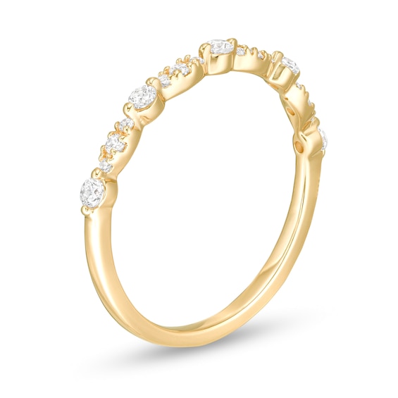 0.25 CT. T.W. Diamond Alternating Band in 10K Gold