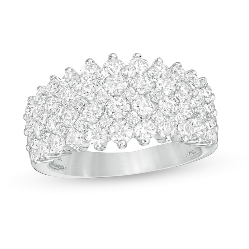 2.00 CT. T.W. Diamond Multi-Row Anniversary Band in 10K White Gold