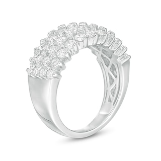 2.00 CT. T.W. Diamond Multi-Row Anniversary Band in 10K White Gold