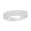 Thumbnail Image 0 of 0.23 CT. T.W. Diamond Double Row Twist Shank Anniversary Band in 10K White Gold