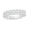 0.23 CT. T.W. Diamond Double Row Twist Shank Anniversary Band in 10K White Gold