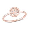 Thumbnail Image 1 of 0.05 CT. T.W. Diamond Clover Ring in 10K Rose Gold