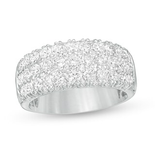 CT. T.W. Diamond Triple Row Anniversary Band in 14K White Gold