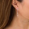 Thumbnail Image 2 of Marilyn Monroe™ Collection 0.45 CT. T.W. Diamond Marquise Drop Earrings in 10K White Gold