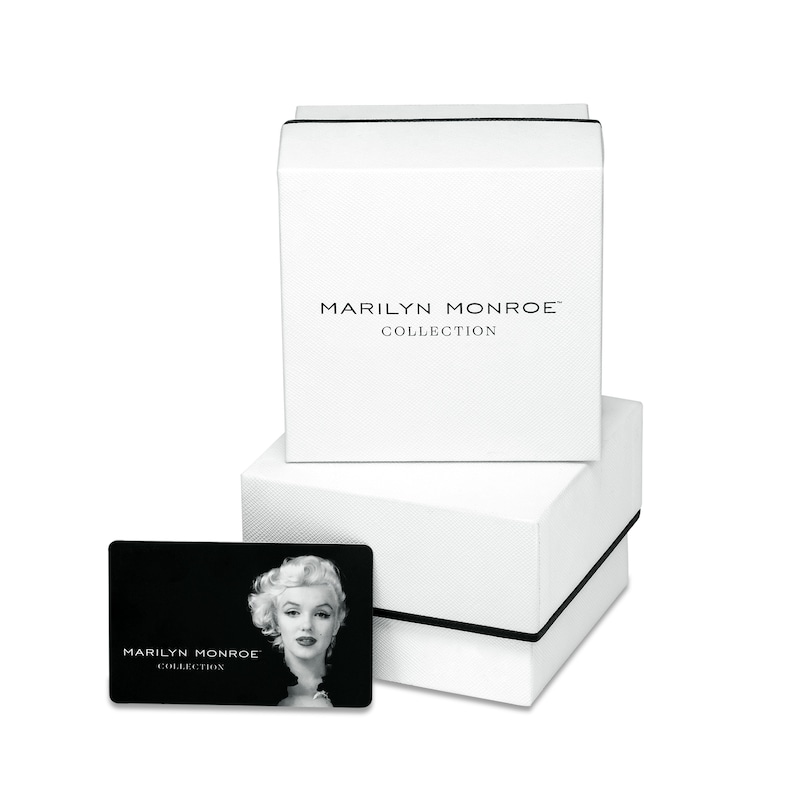 Main Image 4 of Marilyn Monroe™ Collection 0.45 CT. T.W. Diamond Marquise Drop Earrings in 10K White Gold
