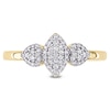 Thumbnail Image 4 of 0.20 CT. T.W. Composite Diamond Marquise Three Stone Promise Ring in Sterling Silver with Yellow Rhodium