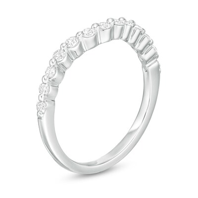 0.30 CT. T.W. Diamond Contour Anniversary Band in 10K White Gold
