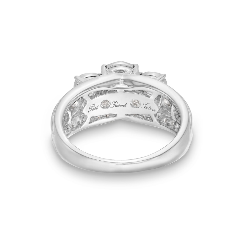 Main Image 5 of 1.45 CT. T.W. Diamond Past Present Future® Engagement Ring in 14K White Gold