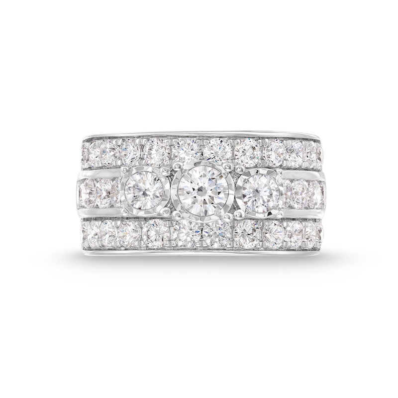 Main Image 4 of 2.95 CT. T.W. Diamond Past Present Future® Engagement Ring in 14K White Gold (I/I2)