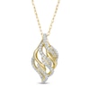 Thumbnail Image 1 of Wonder Woman™ Collection 0.18 CT. T.W. Diamond Flame Pendant in 10K Gold