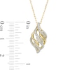 Thumbnail Image 3 of Wonder Woman™ Collection 0.18 CT. T.W. Diamond Flame Pendant in 10K Gold