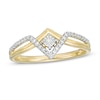 Wonder Woman™ Collection 0.085 CT. T.W. Diamond Princess Tiara Ring in 10K Gold