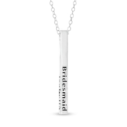 Engravable Vertical Bar Pendant (4 Lines)