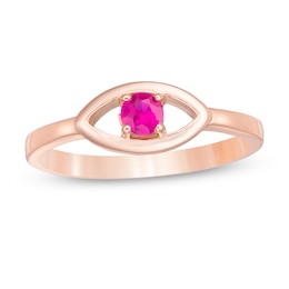 3.5mm Birthstone Evil Eye Ring (1 Stone)