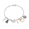 Thumbnail Image 2 of Wonder Woman™ Collection Multi-Gemstone Charm Bangle Bracelet in Sterling Silver and 10K Gold