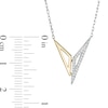 Thumbnail Image 3 of Wonder Woman™ Collection 0.085 CT. T.W. Diamond "Bracelets of Submission" Necklace in Sterling Silver and 10K Gold