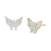 Thumbnail Image 1 of Wonder Woman™ Collection 0.115 CT. T.W. Diamond Symbol Stud Earrings in 10K Gold