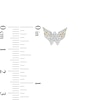 Thumbnail Image 3 of Wonder Woman™ Collection 0.115 CT. T.W. Diamond Symbol Stud Earrings in 10K Gold