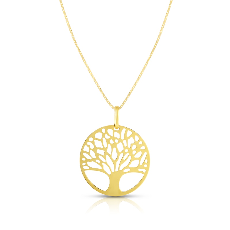 Tree of Life Circle Pendant in 10K Gold|Peoples Jewellers