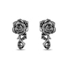 Thumbnail Image 2 of Enchanted Disney Villains Maleficent 0.18 CT. T.W. Black Diamond Rose Drop Earrings in Black Sterling Silver