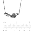 Thumbnail Image 1 of Enchanted Disney Villains Maleficent 0.145 CT. T.W. Black Diamond Rose Necklace in Black Sterling Silver
