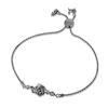 Thumbnail Image 1 of Enchanted Disney Villains Maleficent 0.145 CT. T.W. Black Diamond Rose Bolo Bracelet in Black Sterling Silver