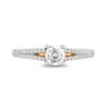 Thumbnail Image 2 of Enchanted Disney Merida 0.69 CT. T.W. Diamond Split Shank Engagement Ring in 14K Two-Tone Gold