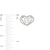 Thumbnail Image 3 of The Kindred Heart from Vera Wang Love Collection Cultured Freshwater Pearl and Diamond Stud Earrings in Sterling Silver
