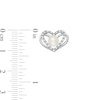 Thumbnail Image 4 of The Kindred Heart from Vera Wang Love Collection Freshwater Cultured Pearl and Diamond Stud Earrings in Sterling Silver